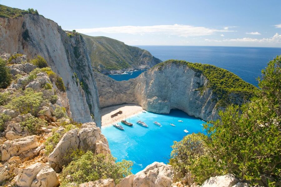 From Kefalonia: Blue Cave Boat Cruise & Shipwreck Photo Stop - Navagio Shipwreck Beach photo stop: the most famous postcard, with real limits