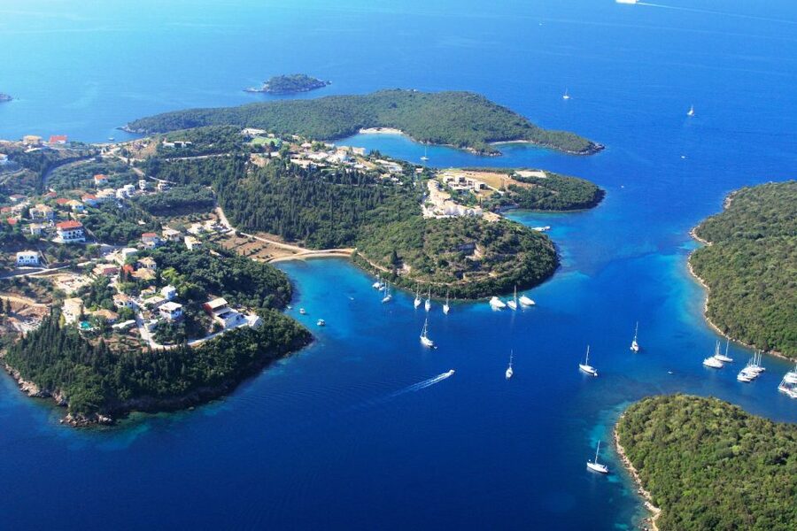 From Lefkimmi: Syvota, Blue Lagoon and Cave Sunset Cruise - On-board bar, music, and group comfort