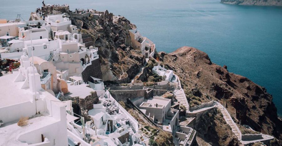 From Naxos: Full-Day Boat Trip to Santorini - The catamaran crossing to Athinios Port: where the views do the talking