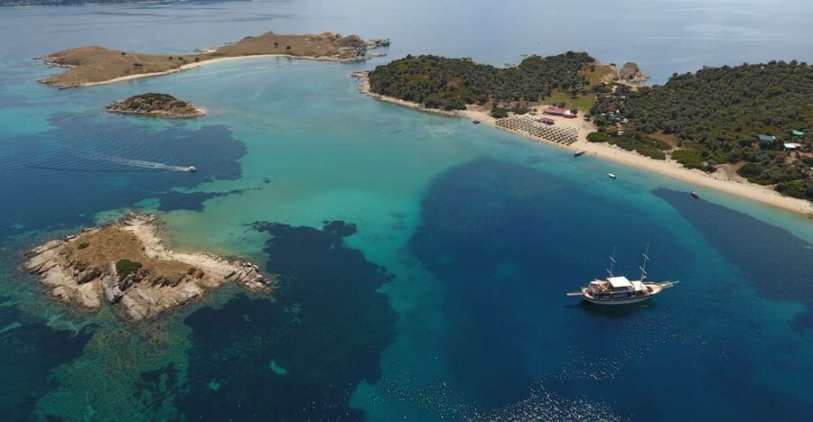 From Ouranoupoli: Blue Lagoon Two Island Cruise - From Ouranoupoli Port to Halkidiki’s Sea Day