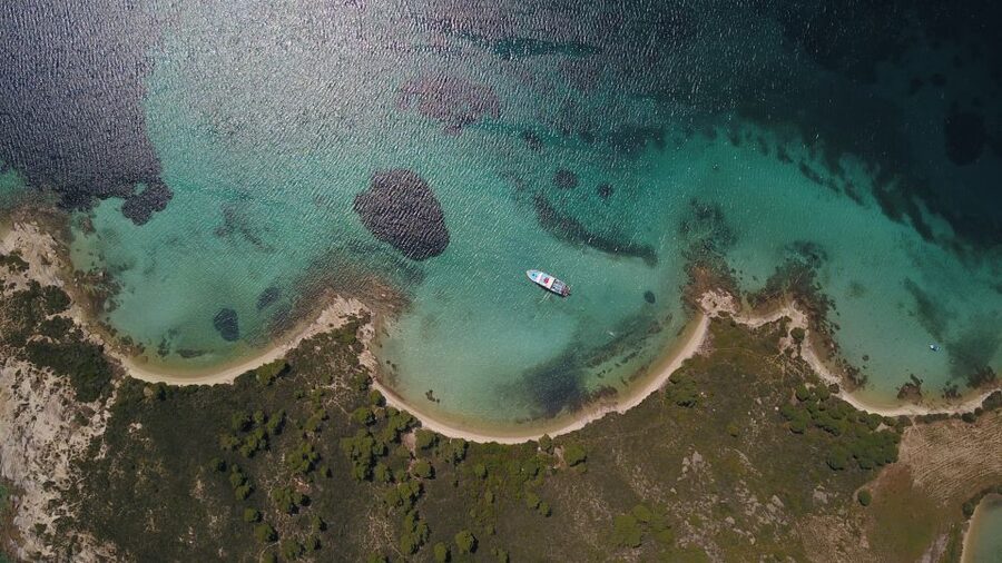 From Ouranoupoli: Blue Lagoon Two Island Cruise - Banana Beach lunch plus the easiest kind of relaxation