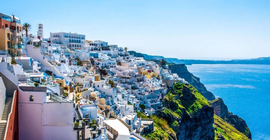 From Paros: Santorini Full-Day Boat Trip - Fira free time: walking alleys, cable car views, and the Ypapantis Street gold market