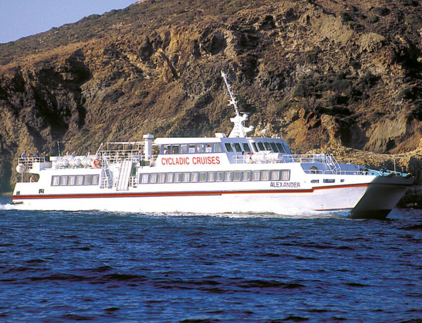From Paros: Santorini full-Day Trip - From Paros to the caldera, in an air-conditioned boat