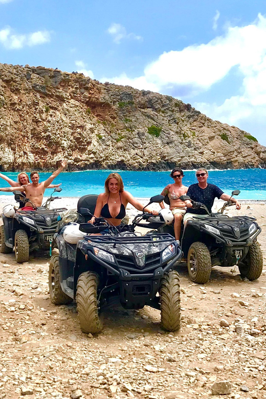From Platanias: Quad safari with Hotel transfer - Platanias start: safety briefing, then real riding time