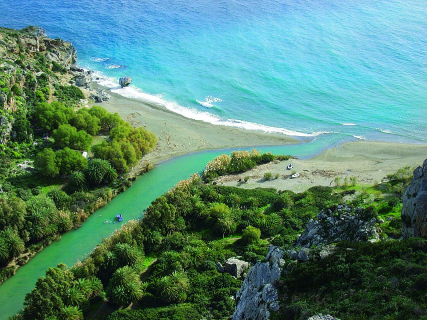 From Rethymno: Kourtaliotiko, Preveli Palm Beach, & Damnoni - Damnoni Beach first: the warm-up stop before the boat