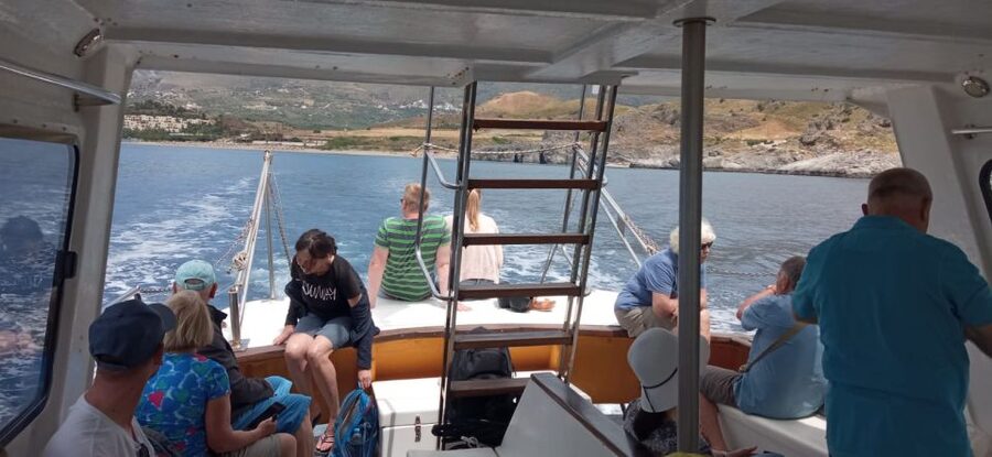 From Rethymno: Kourtaliotiko, Preveli Palm Beach, & Damnoni - Preveli Palm Beach and palm lagoon time (about 2.5 hours)
