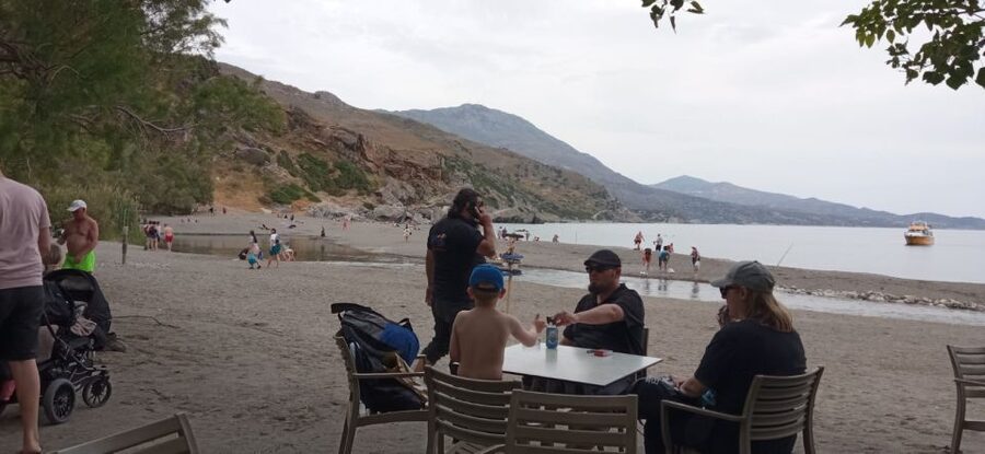 From Rethymno: Kourtaliotiko, Preveli Palm Beach, & Damnoni - Damnoni Beach second visit: swim, snorkel, and plan your lunch