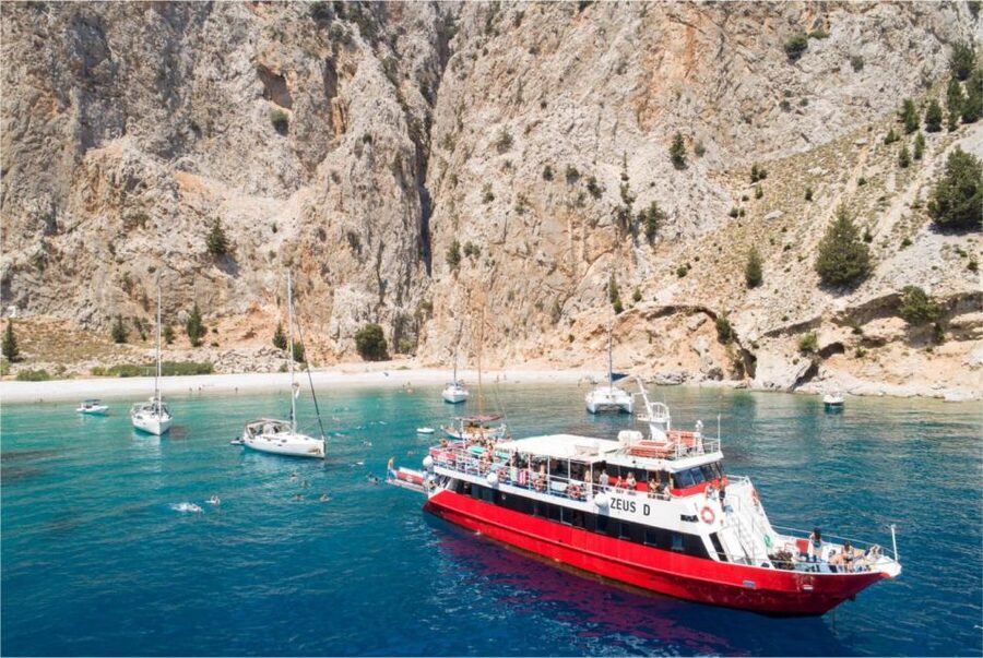 From Rhodes: Cruise to Symi Island and Saint George's Bay - The sailing out of Rhodes: open-water views and motion you should respect