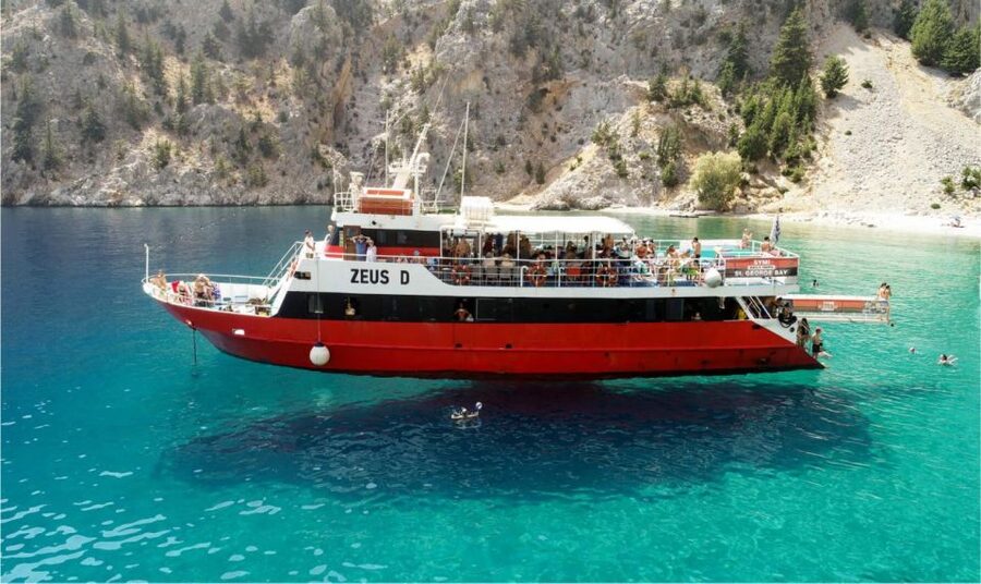 From Rhodes: Cruise to Symi Island and Saint George's Bay - St George Bay (Agios Georgios) swim stop: clear water, real logistics