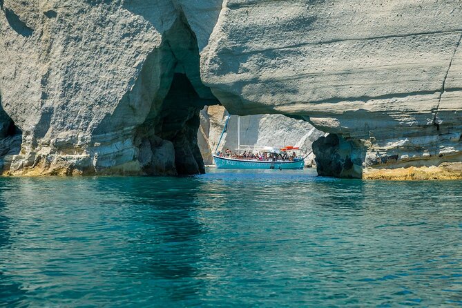 Half Day Boat Tour to Kleftiko Milos - Stop 1: Paralia Gerontas swim stop (about 30 minutes)