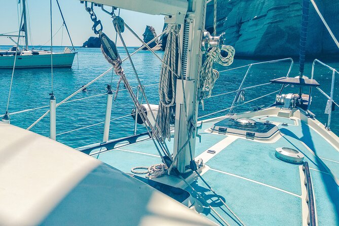 Half-Day Private Romantic Sailing Getaway to Kleftiko - Onboard comfort: wine, snacks, Bluetooth music, and a real bathroom