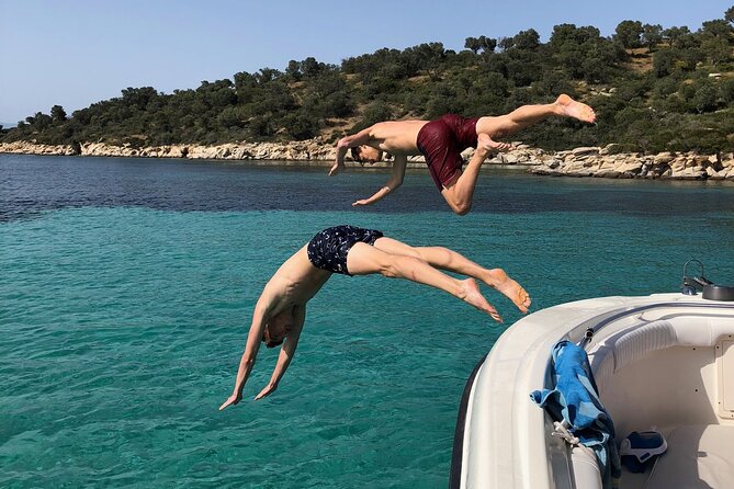 Halkidiki: Sithonia Private Full Day Cruise - Stop 2: Diaporos Island, Blue Lagoon style water, and sheltered bays