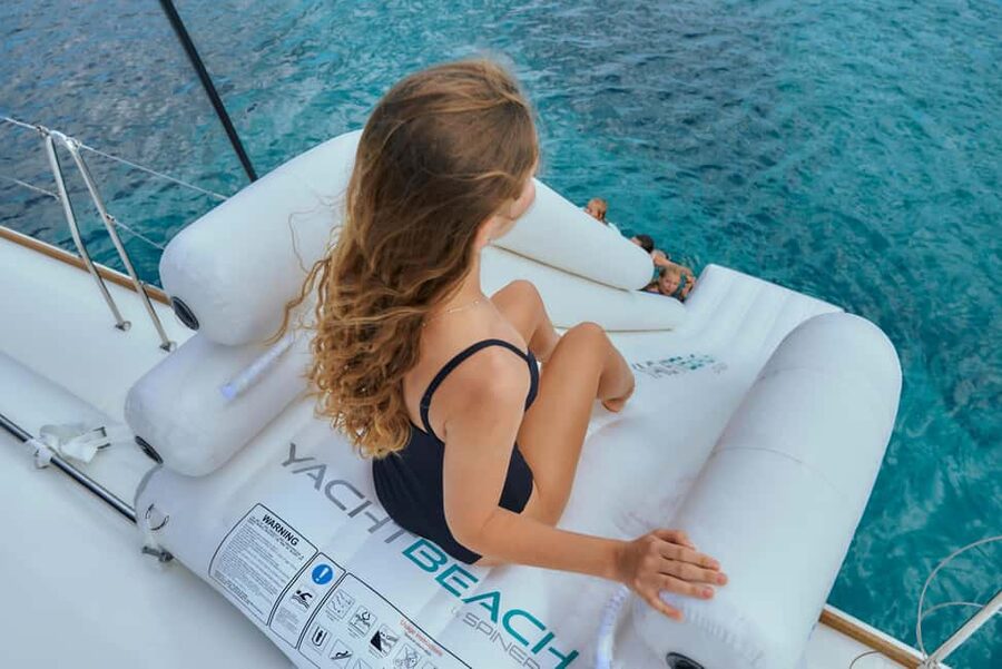 Heraklion: Dia Island Catamaran Cruise with Dinner and Wine - Transfers and drop-offs across northern Crete