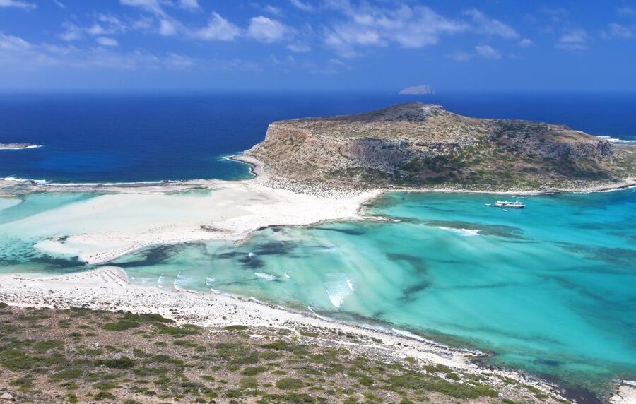 Heraklion: Gramvousa Island Day Trip & Balos Beach - The ferry to Gramvousa: cliff views plus on-board commentary