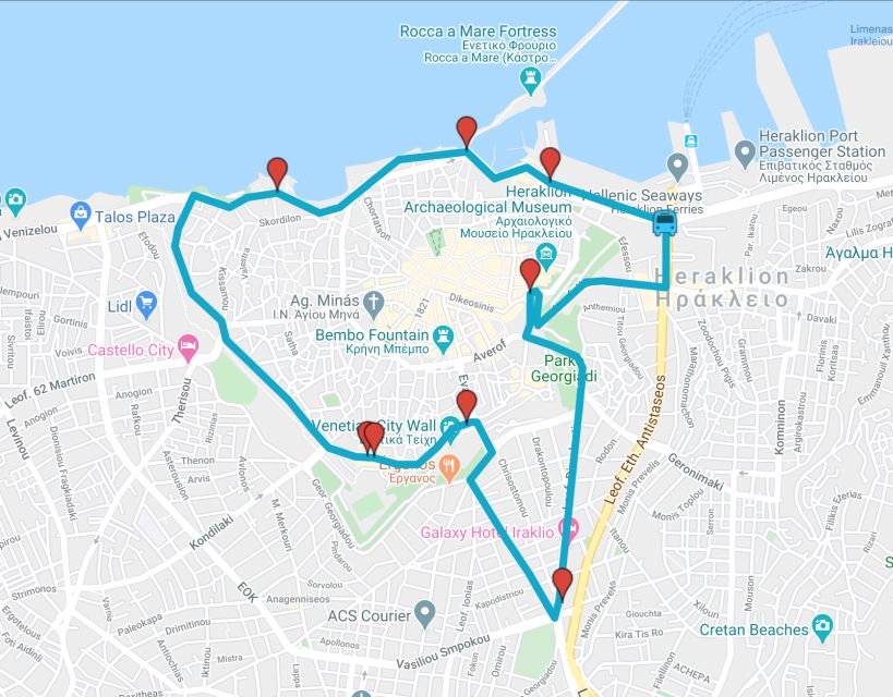 Heraklion: Hop-on Hop-off Open Top Bus Sightseeing Tour - Knossos Palace and the Archaeological Museum Stops