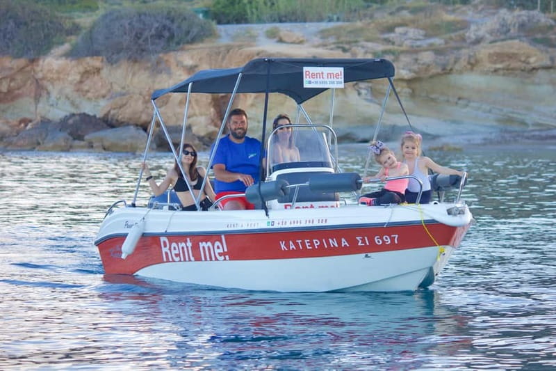 Hersonissos: Rent a Boat - No License Needed - Pickup and timing: How the 45-minute early transfer works