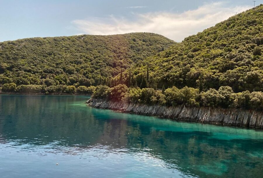 Ithaca Island Tour with Bus & Cruise with Swim Stops - Frikes for lunch and harbor sightseeing at a calmer port