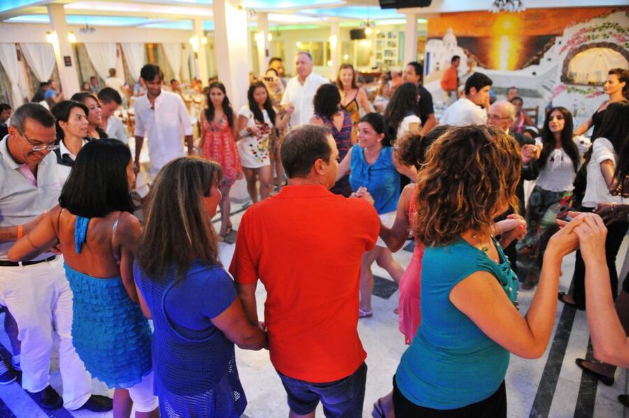 Kamari: Greek Show, Buffet Dinner, and Drinks at Dimitris - Joining the plate-smashing ritual without taking it too seriously