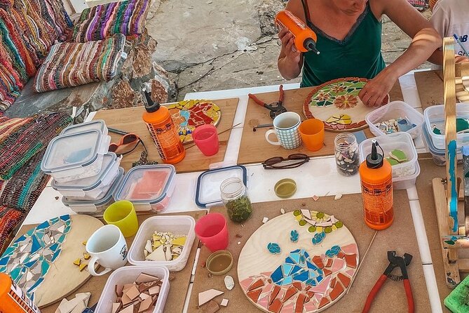Karpathos Creative Workshop for Mosaic in the vineyard - Finishing at home: grout, durability, and souvenir reality