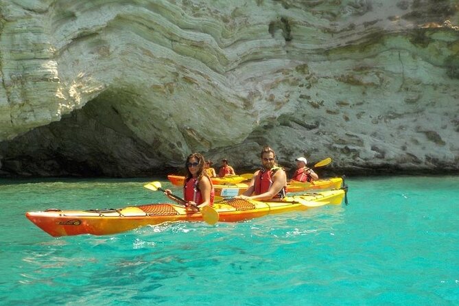 Kayak Trip to Hidden blue Cave, with lunch & fruits. - Kayaking From Mikros Gialos to the Hidden Blue Cave