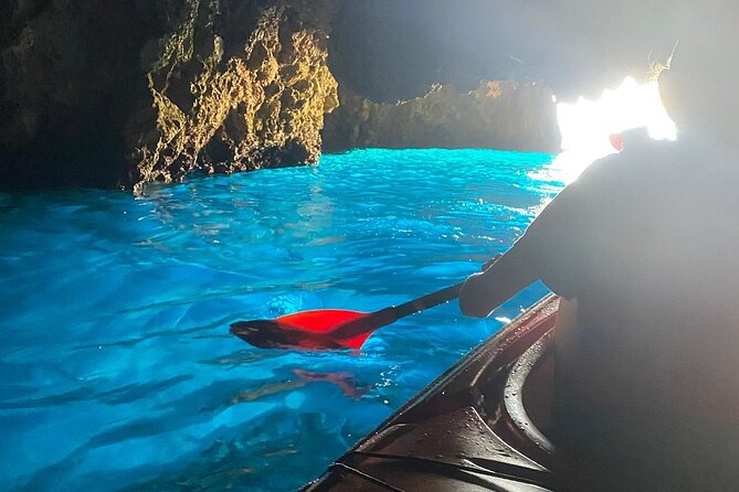 Kayak Trip to Hidden blue Cave, with lunch & fruits. - What You’ll See: Starfish, Seals Cave Stop, and Remote Beaches