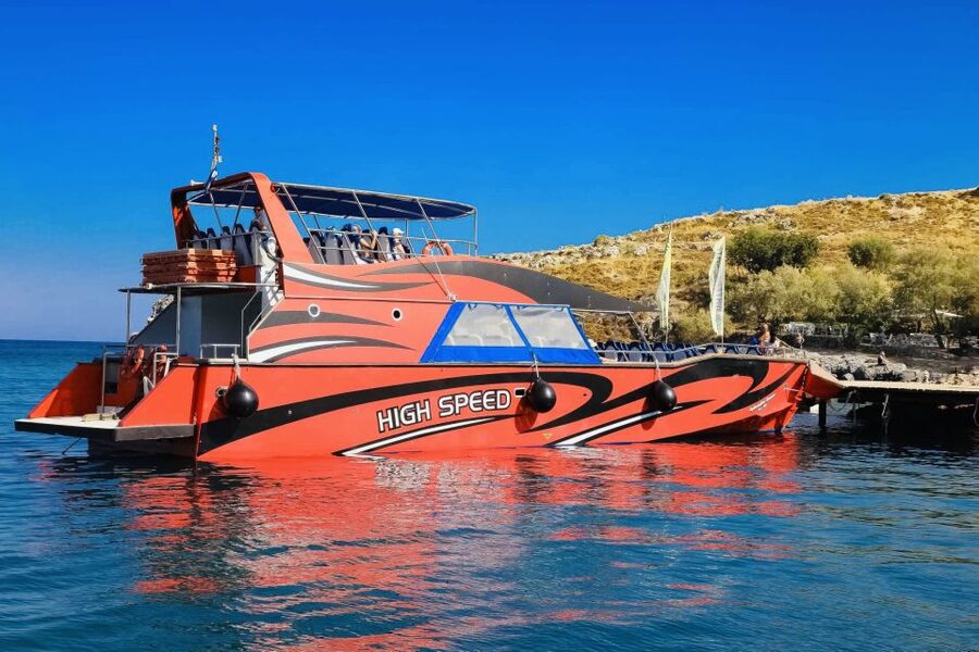Kiotari, Lardos, Lindos: High Speed Boat Trip to Rhodes Town - The speedboat ride: comfort, toilets, and serious coastline views