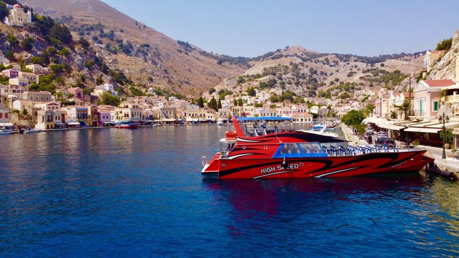 Kiotari, Lardos, Pefkos, & Lindos: Speedboat to Symi Island - The route stops you might notice: Mandraki Harbour