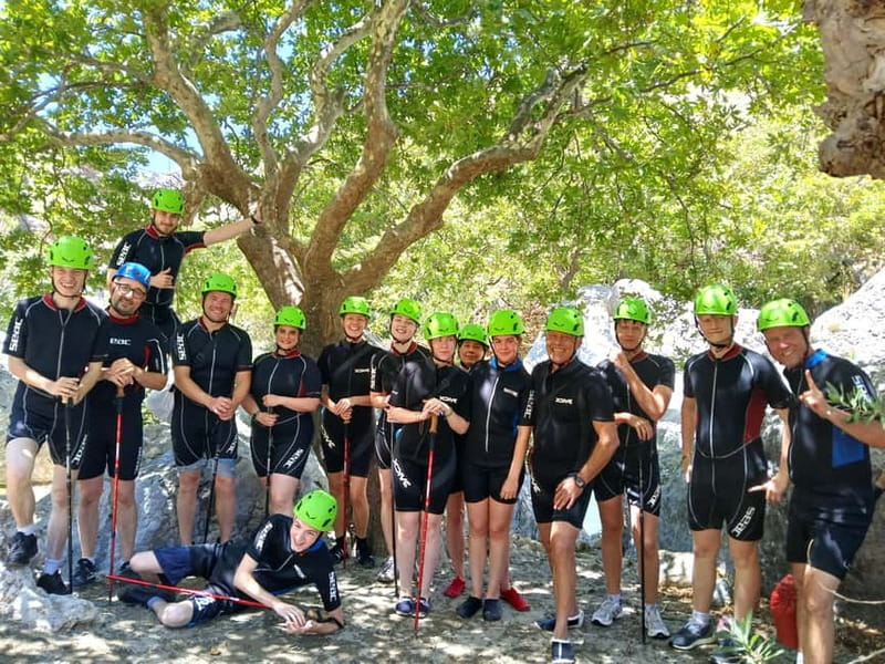 Kourtaliotiko Gorge: Guided River Adventure Trek with Lunch - River trekking after the waterfall: pools, helmets, and a steady pace