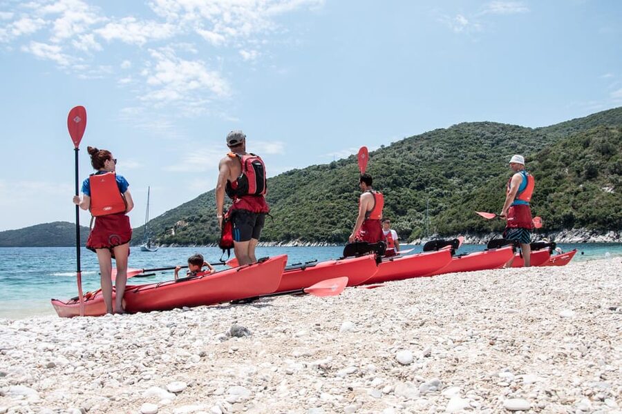 Lefkada: Blue Cave Kayak Tour with a Taste of Greece - Entering the Blue Cave: Electric Turquoise Light on Your Schedule
