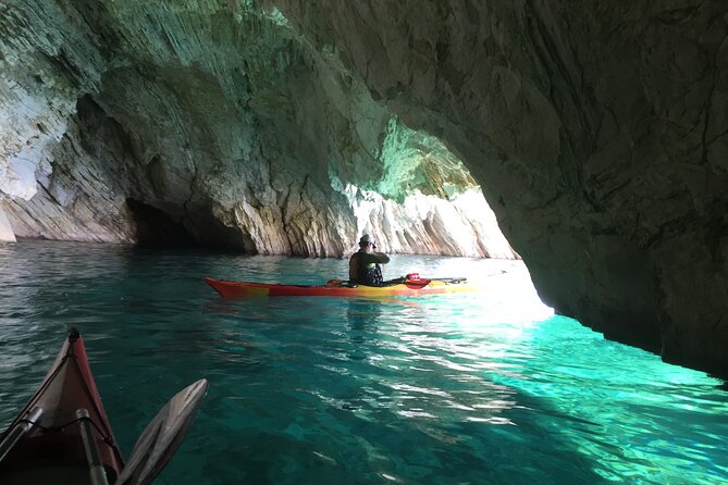 Lefkada Kayak : Explore Blue Cave with a Taste of Greece - The Blue Cave entry: smaller than you imagine, still unforgettable