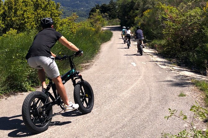 Lefkada: Mountain Gems Electric Fat Bicycle Tour & Tasting - Getting set up in Karya: bikes, helmets, and a safety briefing that matters