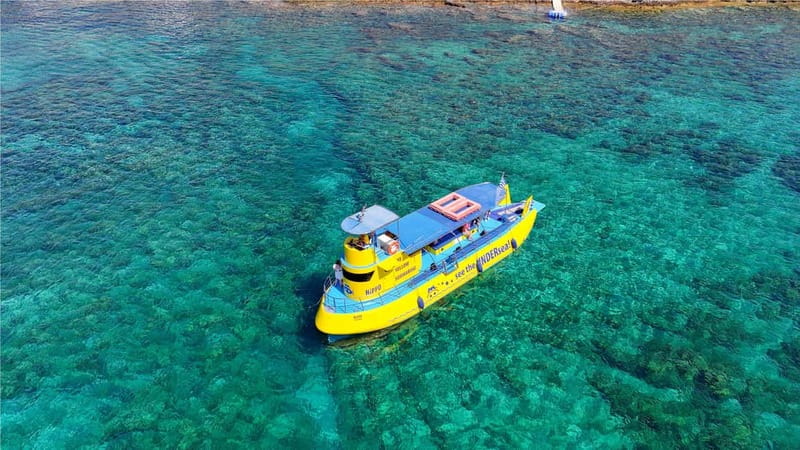 Lindos: Submarine Cruise with Swimming Stop at Navarone Bay - Navarone Bay swim: crystal-clear water in a short window
