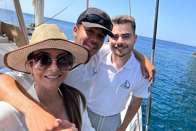 Luxury Santorini Sunset Cruise: Dinner, BBQ, Open Bar, Transfers - Vlychada Marina Start, Sunset Focus, and a Small Boat Feel