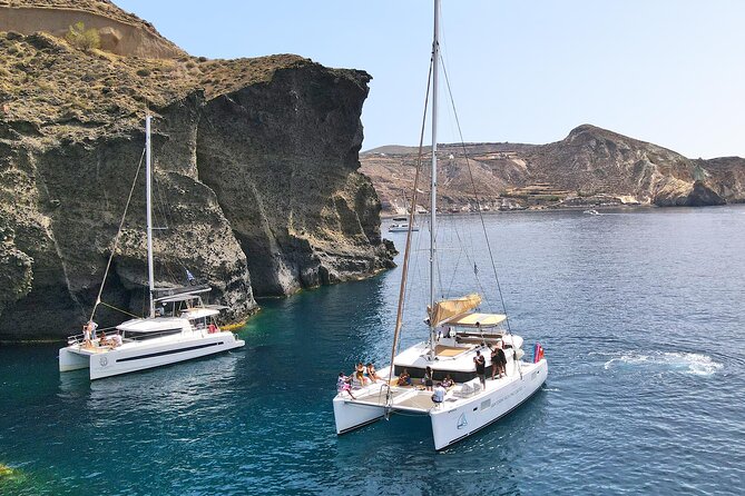 Luxury Santorini Sunset Cruise: Dinner, BBQ, Open Bar, Transfers - Volcano Hot Springs in the Caldera: Sulfur Water Time