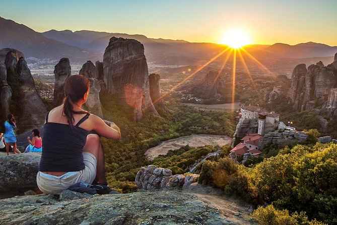 Majestic Sunset Meteora Tour with Local Guide - Small-group comfort: pickup, mini-bus pace, and photo stops