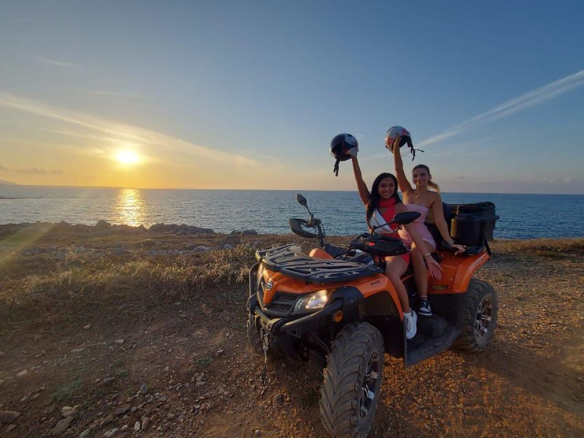 Malia: Off-Road Quad Safari Evening Tour with Dinner - Dinner in Malia, plus water to keep things easy