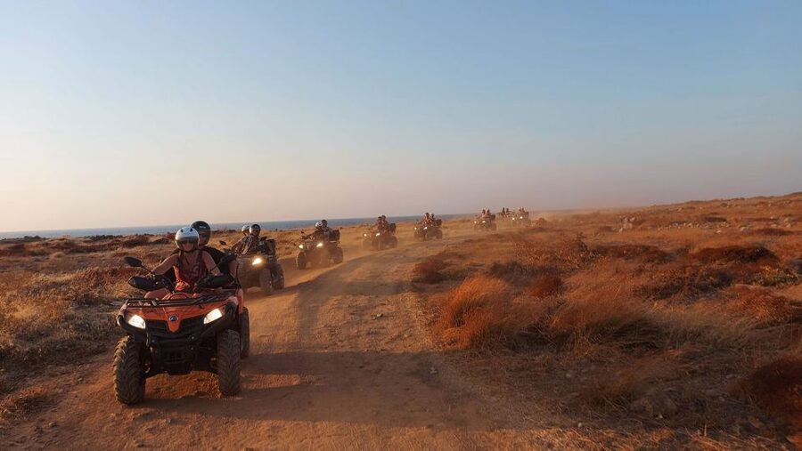 Malia: Off-Road Quad Safari Evening Tour with Dinner - Quads, sharing rules, and driver requirements that matter