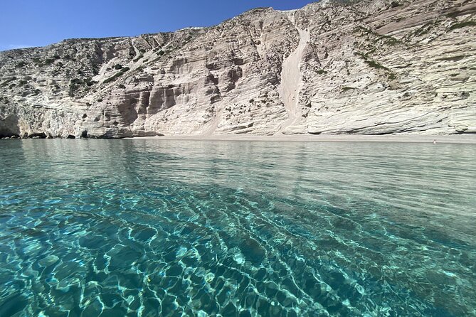 Milos and Polyaigos Full Day Cruise with Meals and Snorkelling - Kleftiko snorkeling in caves, plus Sykia cave photos