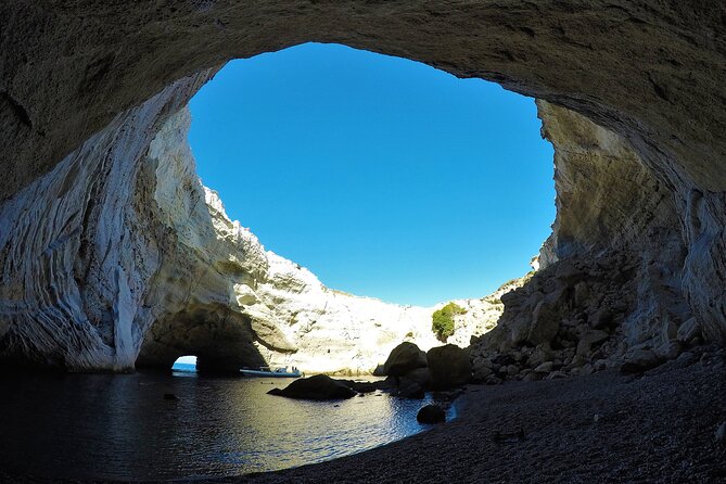 Milos: Half-Day Speedboat Cruise to Kleftiko with snorkeling tour - Stop 2: Sykia Sea Cave for Photography, Emerald Water, and That Collapsed Roof Look