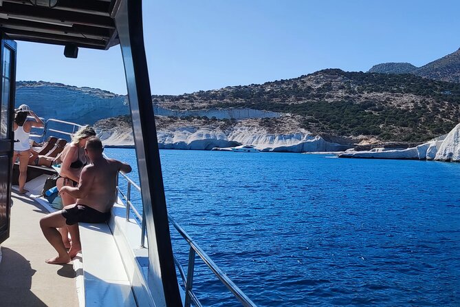 Milos Half-day Tour to Kleftiko - Stop 2: Gerakas Beach, another boat-only swim stop