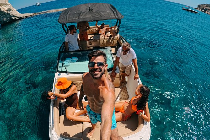 Milos: Luxury Private Cruise—Kleftiko Sarakiniko Poliegos - The former sulfur mine beach and the south-coast wind-down