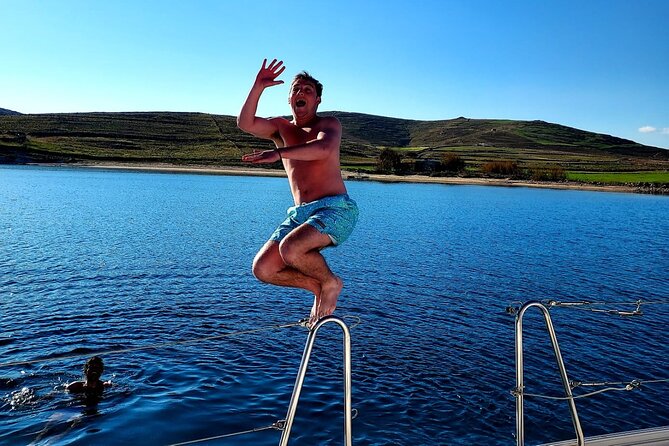 Mykonos 6hrs sailing cruise: Delos Rhenia with lunch & transfer - Rhenia island: the swim and SUP part that steals the show