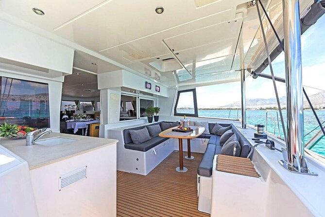Mykonos Catamaran Premium Day-Sunset Tours 8-flavor Meal & Drinks - Delos from Offshore: UNESCO Views When It’s Calm