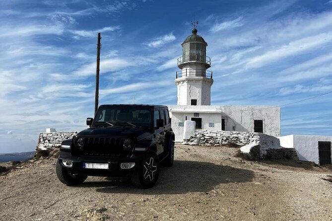 Mykonos Exploration : Private Jeep Tour with a local - Armenistis Lighthouse: a top Mykonos view with real context