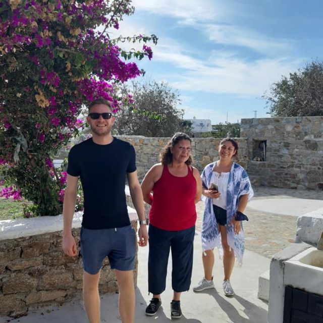 Mykonos: Farm, Ano Mera Village, and Beaches Guided Tour - Guide style and what to look for on the day