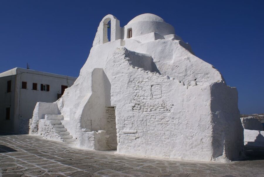 Mykonos: Half-Day City Walking Tour and Island Bus Tour - Panagia Tourliani Monastery: 16th-Century Stopping Power