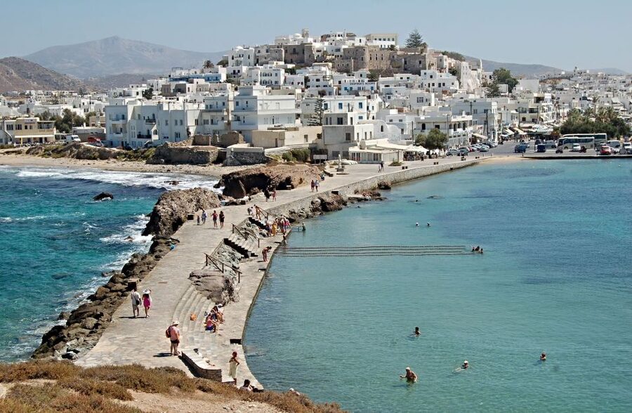 Naxos Castle Walking Tour and Sunset at the Portara - The Catholic Cathedral and Venetian-era Naxos