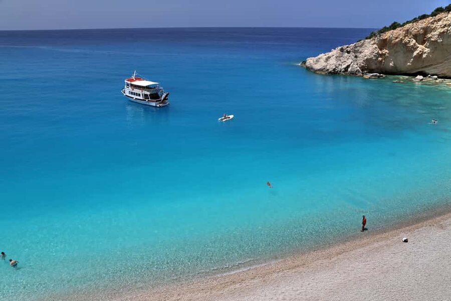 NYDRI: Cruise to Egremni, Porto Katsiki, Agiofili of Lefkada - Stop 1 Egremni Beach: A Long Swim on a Hard-to-Reach Coast