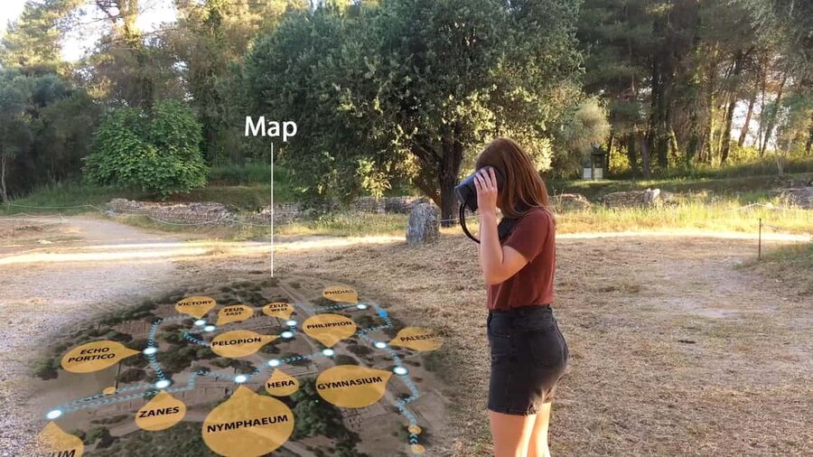 Olympia: Tour with Virtual Reality and Audio - Your VR route starts at the archaeological site