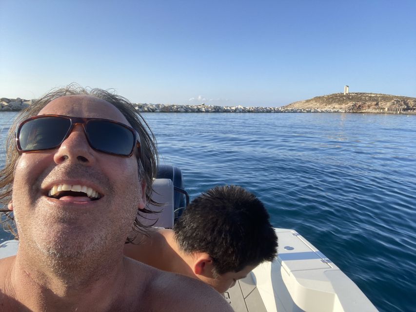 Paros: Catamaran Cruise with Swimming, Meal and Drinks - Despotiko: your swim and snorkel break with marine life time